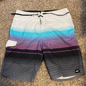 O’Neill Striped Swim Trunks - Size 32